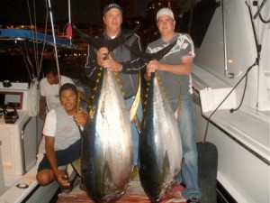 Harvey and Jordan with a 190 lb and 120 lb Yellowfin Tuna