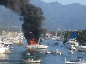 Uninsured Charter Boat Burns Down To The Water Line, People Injured!