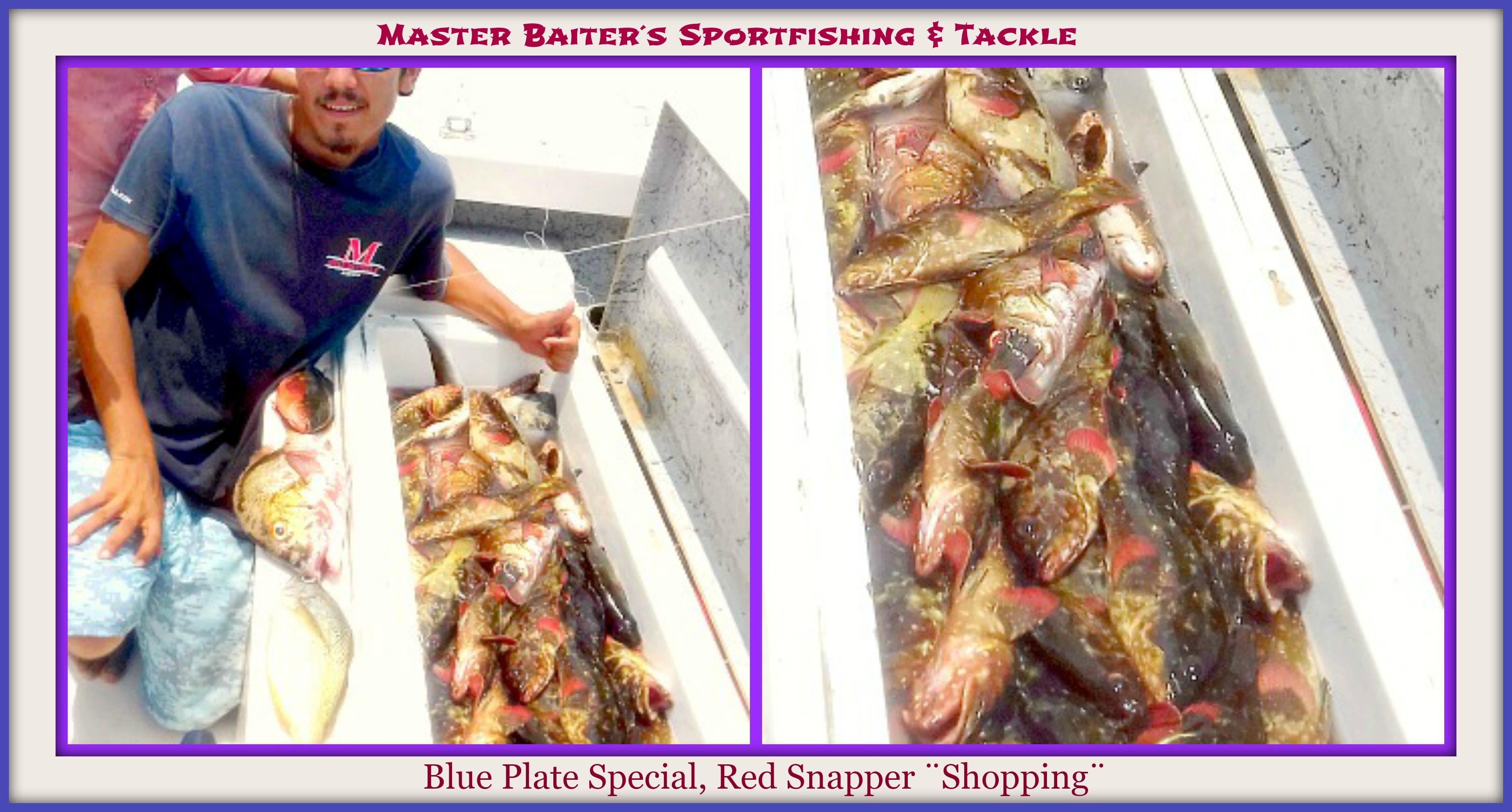 Family Fishing Special, A Fish Box full of plate sized Snapper...this was a ¨shopping¨ day on Bella Del Mar. They taste great, they´re not too much for your 8 yr old and they taste great!