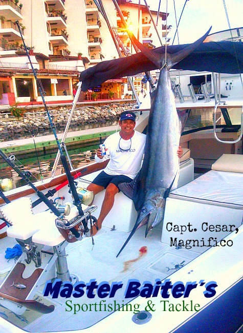 Capt Cesar of Magnifico with a nice Black Marlin at the dock after another successful day!